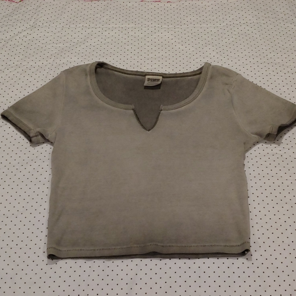 PINK Baby doll cropped Tee